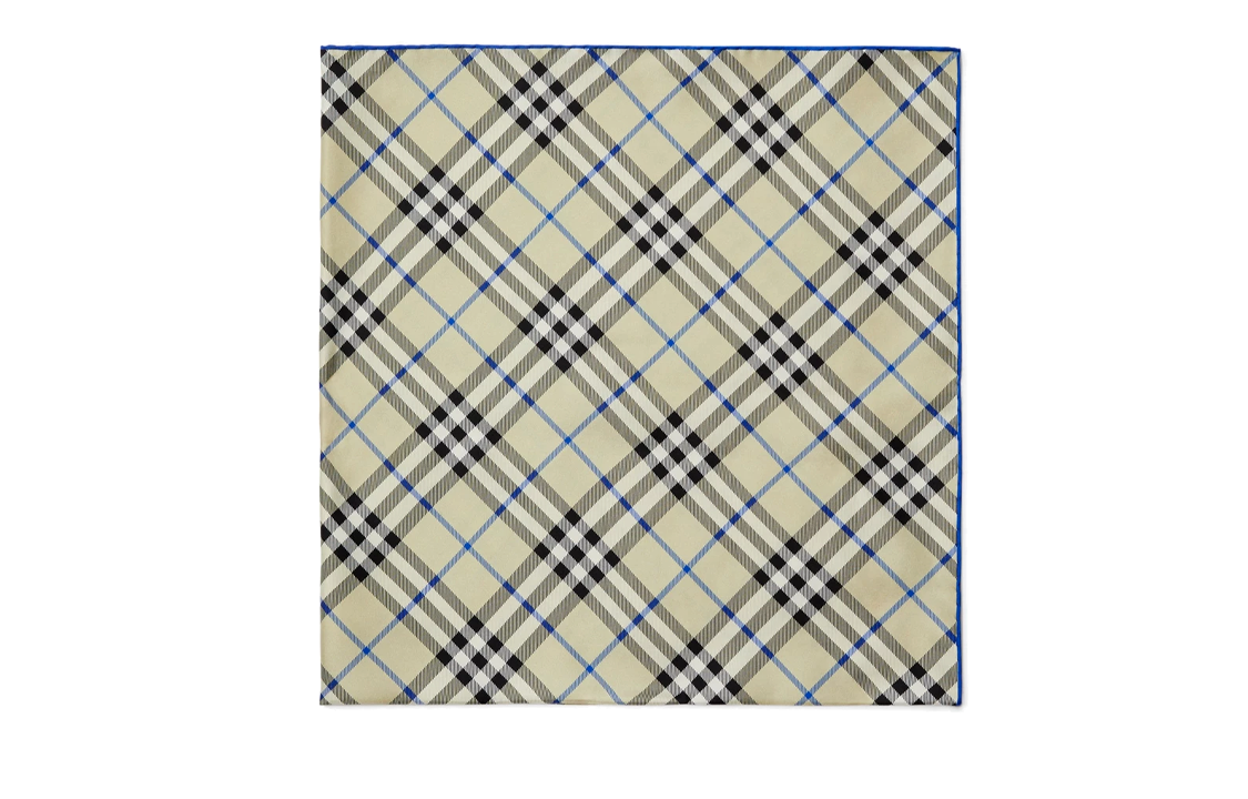 Burberry Check Design Scarf Unisex Couple Style in Teal. 80881411 圖 3