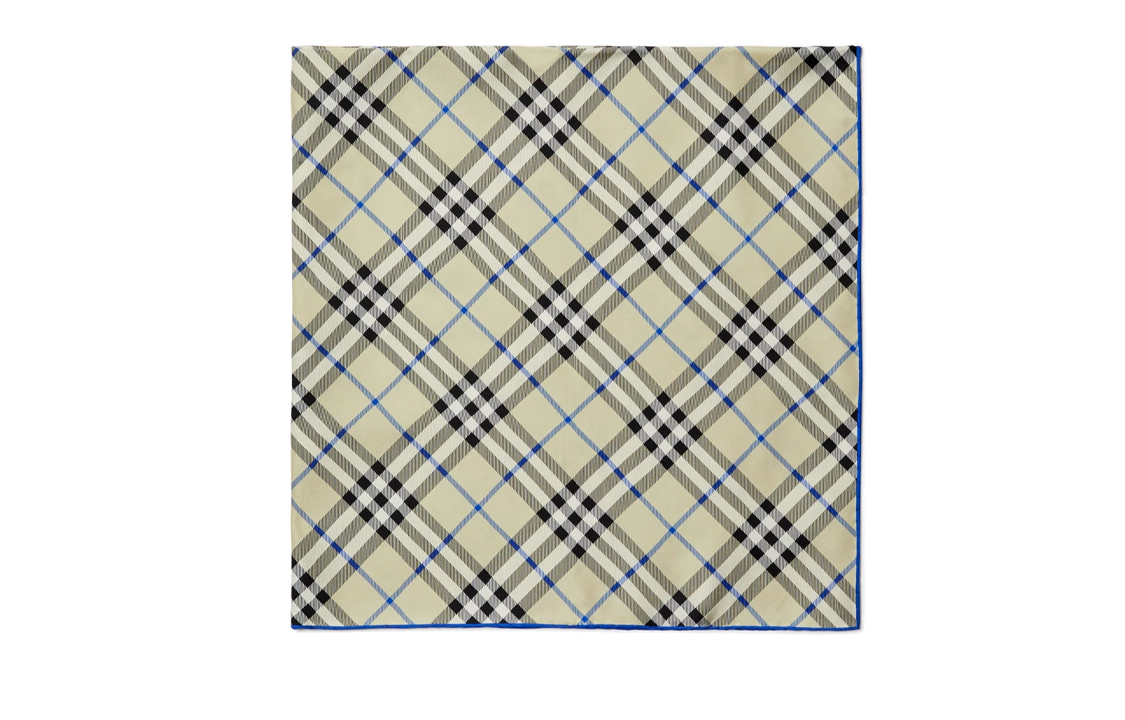 Burberry Check Design Scarf Unisex Couple Style in Teal. 80881411 圖 4