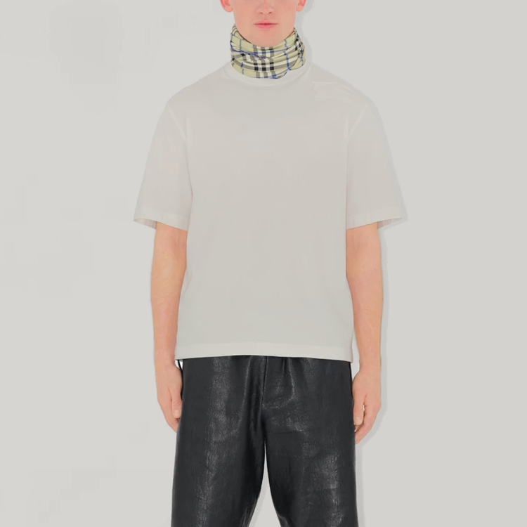 Burberry Check Design Scarf Unisex Couple Style in Teal. 80881411 圖 7