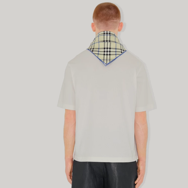 Burberry Check Design Scarf Unisex Couple Style in Teal. 80881411 圖 8