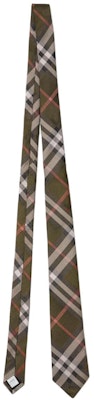 Burberry Check Design Silk Tie for Men in Khaki Green. 80915511 Order Burberry Check Design Silk Tie for Men in Khaki Green. 80915511