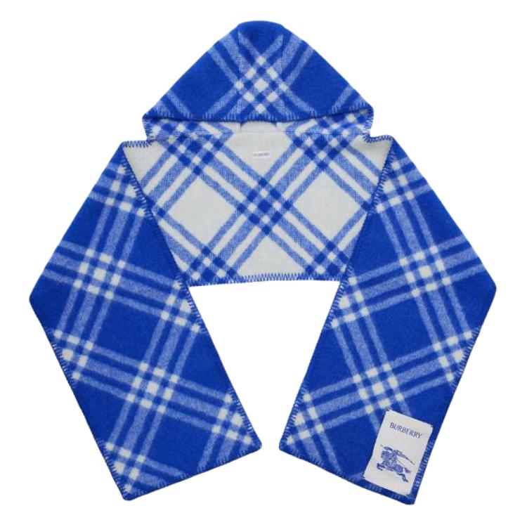 Burberry Check Design Wool Knit Scarf Unisex Couple Style Blue. ZRFk2e1RQgABm4o 圖 2