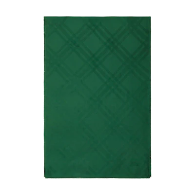 Burberry Check Detail Scarf Green Unisex Couple Style. 80858141