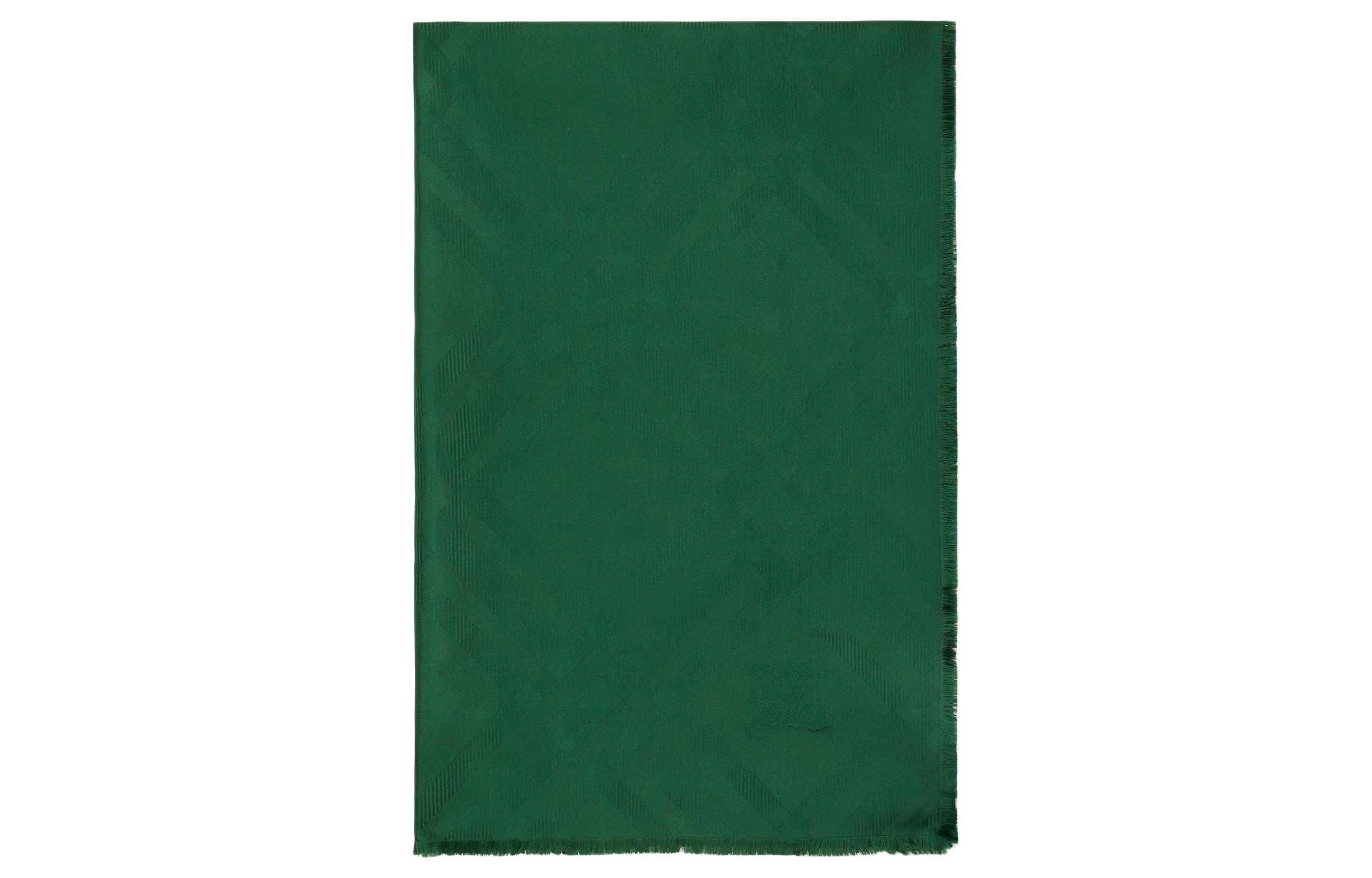 Burberry Check Detail Scarf Green Unisex Couple Style. 80858141 圖 4