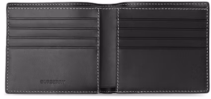 Lookbook Burberry Check E-canvas International Bifold Wallet 8 slot Dark Birch Brown