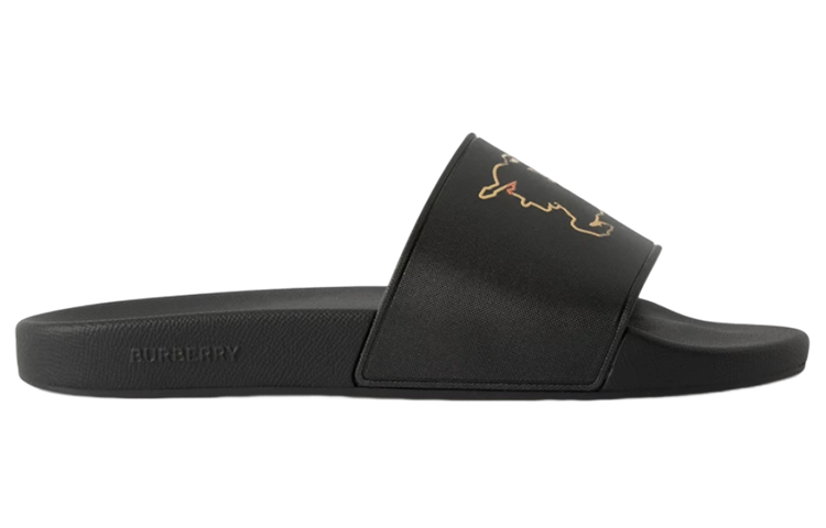 Order 버버리 체크 EKD 모티브 슬라이드 블랙 80718491