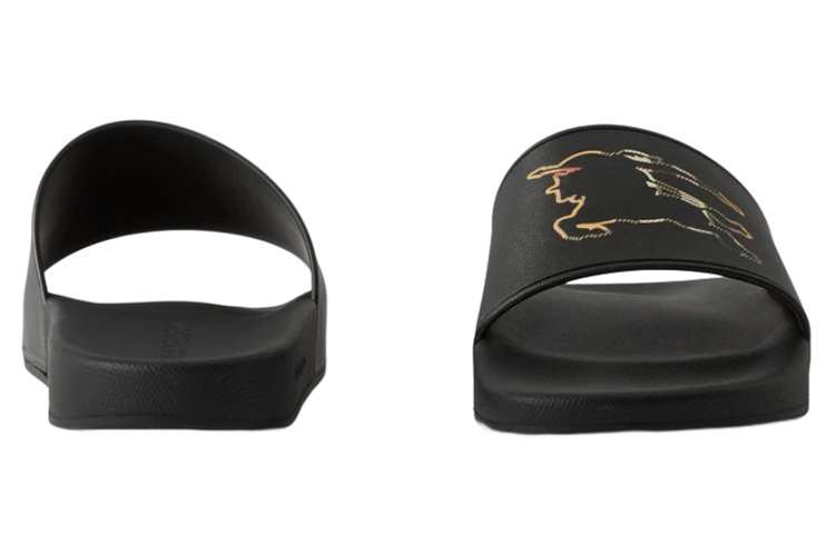 Shop 버버리 체크 EKD 모티브 슬라이드 블랙 80718491