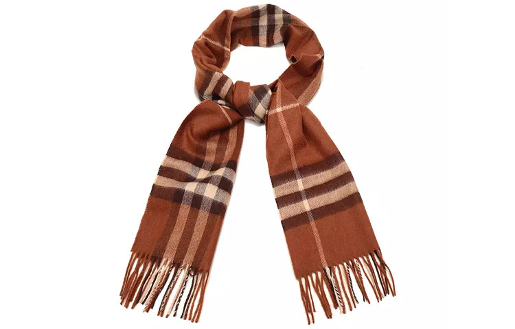 Burberry Check Fringe Warm Knit Scarf Unisex Couple Style. 8016122