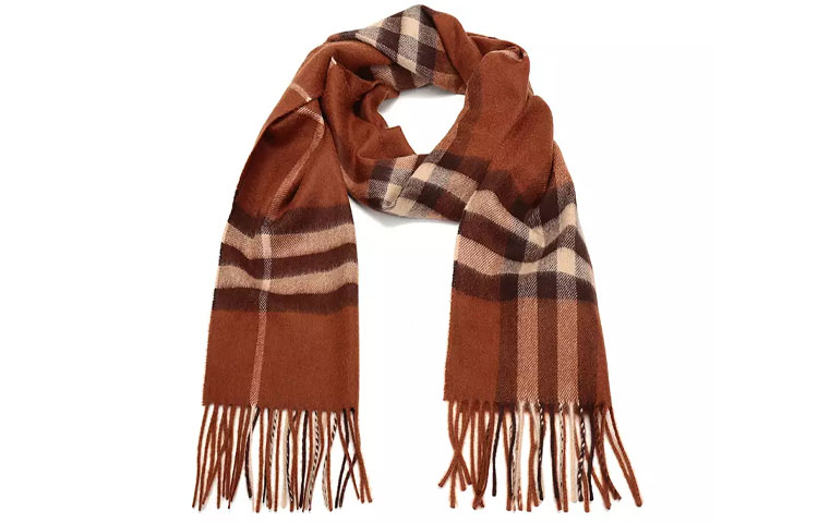 Burberry Check Fringe Warm Knit Scarf Unisex Couple Style. 8016122 圖 3