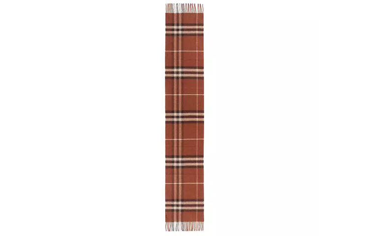 Burberry Check Fringe Warm Knit Scarf Unisex Couple Style. 8016122 圖 5