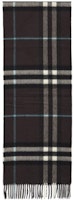 Burberry Check Fringe Wool Scarf for Men - Gray 8077888GIANTCHKB7326 Burberry Check Fringe Wool Scarf for Men - Gray 8077888GIANTCHKB7326