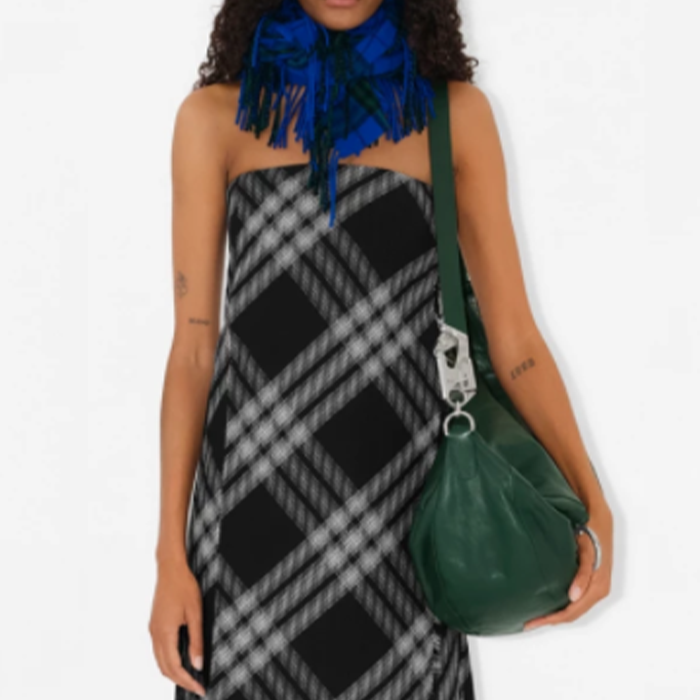 Burberry Check Fringe Wool Scarf Unisex Couple Style - Blue 80799941 圖 5