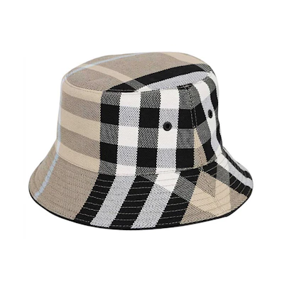 Burberry Check Jacquard Bucket Hat Unisex 8040530