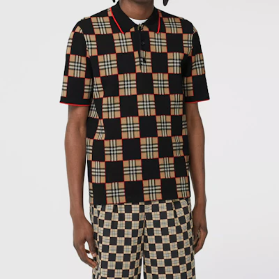 バーバリー チェック ジャカード ウールブレンド ポロシャツ ヴィンテージベージュ 80294061 Lookbook バーバリー チェック ジャカード ウールブレンド ポロシャツ ヴィンテージベージュ 80294061