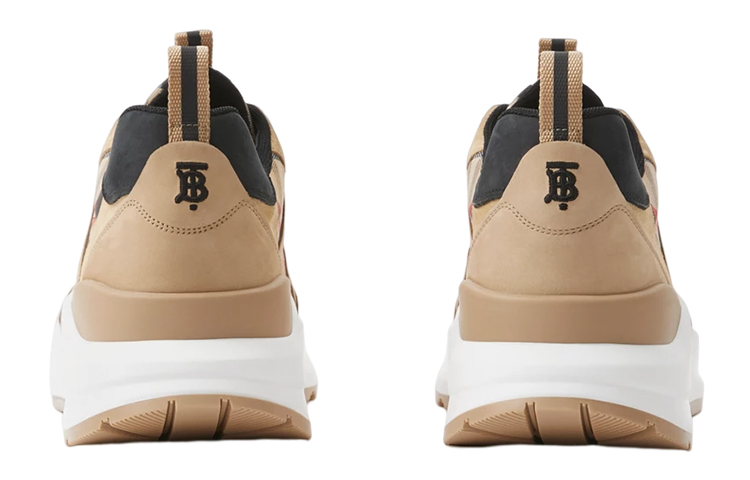 Details for Burberry博柏利 皮革 格紋 系帶 低幫 運動休閒鞋 男款 米色