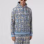 Shop Burberry Check Logo Print Hoodie Bright Cobalt Blue 80391651