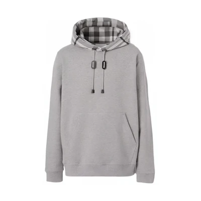Burberry Check Logo Print Pullover Sweatshirt Men’s Grey. 80570101