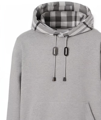 Burberry 男款灰色格紋標誌印花長袖上衣 80570101 Purchase Burberry 男款灰色格紋標誌印花長袖上衣 80570101