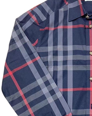 Burberry 经典格纹长袖衬衫 深蓝色 80929141 Details for Burberry 经典格纹长袖衬衫 深蓝色 80929141