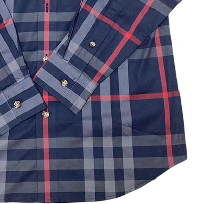 Burberry 经典格纹长袖衬衫 深蓝色 80929141 Sizing Burberry 经典格纹长袖衬衫 深蓝色 80929141