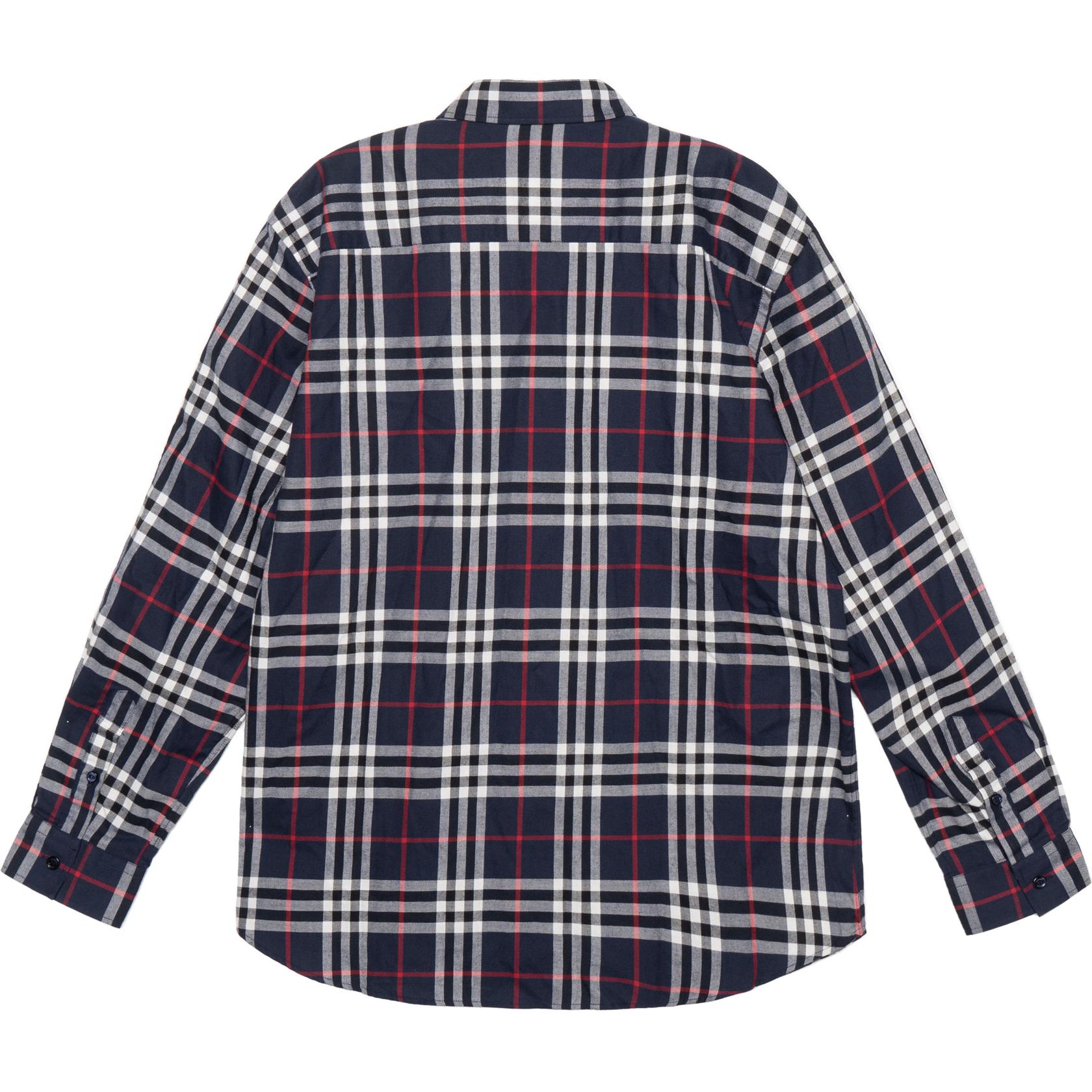 Burberry Check Long Sleeve Shirt Navy Blue 40591291 圖 3