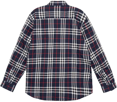 Burberry Check Long Sleeve Shirt Navy Blue 40591291 Lookbook Burberry Check Long Sleeve Shirt Navy Blue 40591291