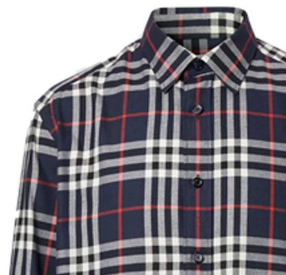 Burberry Check Long Sleeve Shirt Navy Blue 40591291 Cheap Burberry Check Long Sleeve Shirt Navy Blue 40591291
