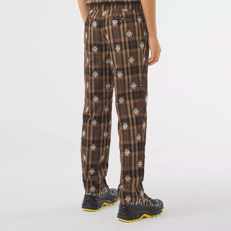 Purchase Celana Santai Mid-Rise Burberry Check - Dark Mocha 80378081