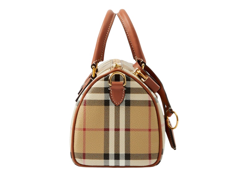 Burberry Check Mini Bowling Bag Archive Beige/Briar Brown 圖 2