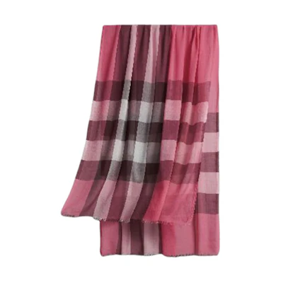 Burberry Check Modal Scarf Rose Pink Unisex Couple Design. 39692341