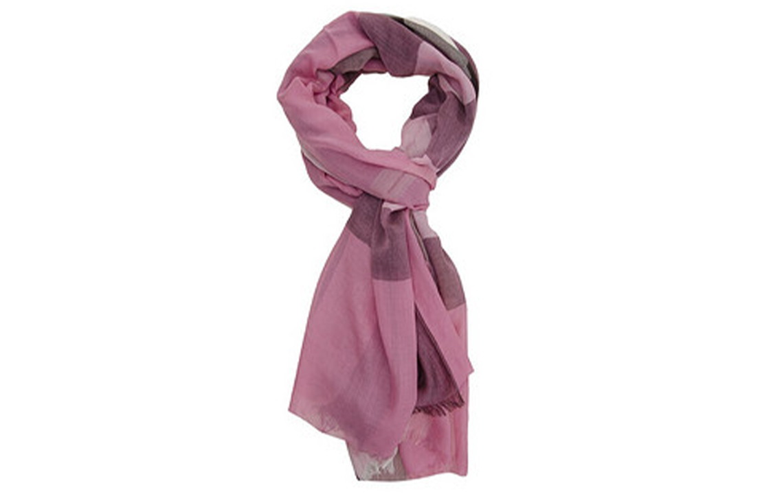 Burberry Check Modal Scarf Rose Pink Unisex Couple Design. 39692341 圖 4