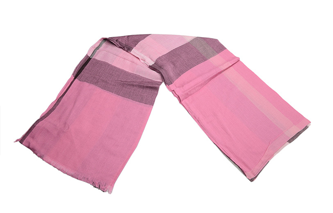 Burberry Check Modal Scarf Rose Pink Unisex Couple Design. 39692341 圖 6