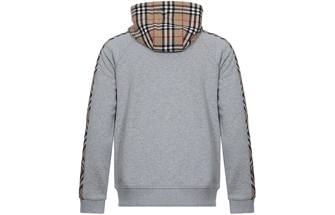 Burberry Check Patch Hoodie Light Ash Gray 80134941 圖 3