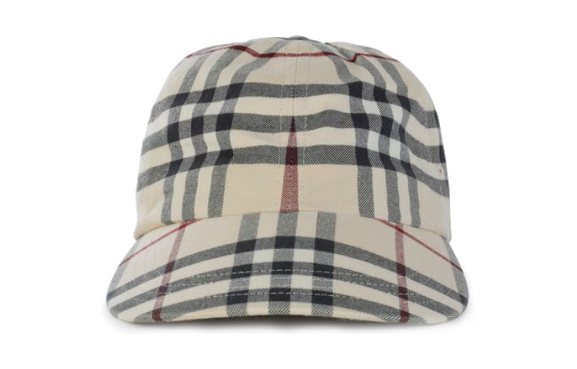 Burberry Check Pattern Baseball Cap Camel for Men 8073370A1450