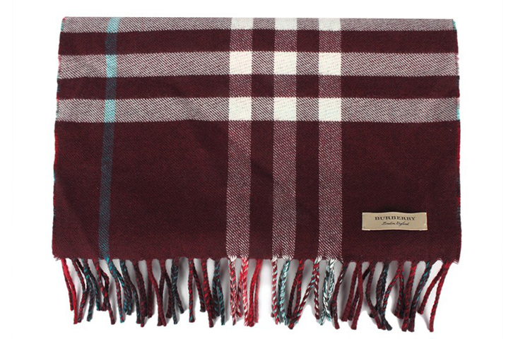 Burberry Check Pattern Cashmere Scarf with Tassels - Unisex Couples款 40601151