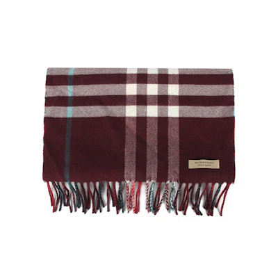 Burberry Check Pattern Cashmere Scarf with Tassels - Unisex Couples款 40601151