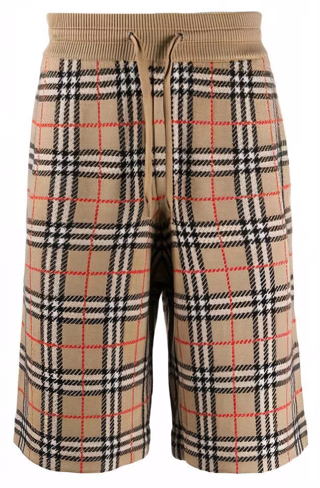 burberry-check-pattern-casual-loose-fit-shorts-khaki-80213411