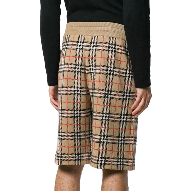 Burberry Check Pattern Casual Loose Fit Shorts Khaki 80213411 圖 5
