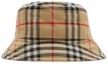 Order Burberry Check Pattern Cotton Bucket Hat Unisex Couple Style Beige. 80756571