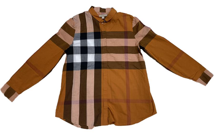 Burberry Check Pattern Long Sleeve Button-Down Shirt Men Multicolor. 39991081