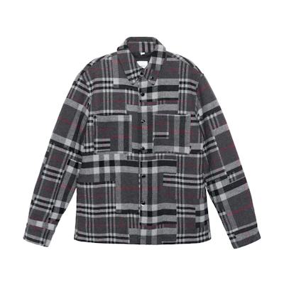 Burberry Check Pattern Long Sleeve Shirt Grey 80449921