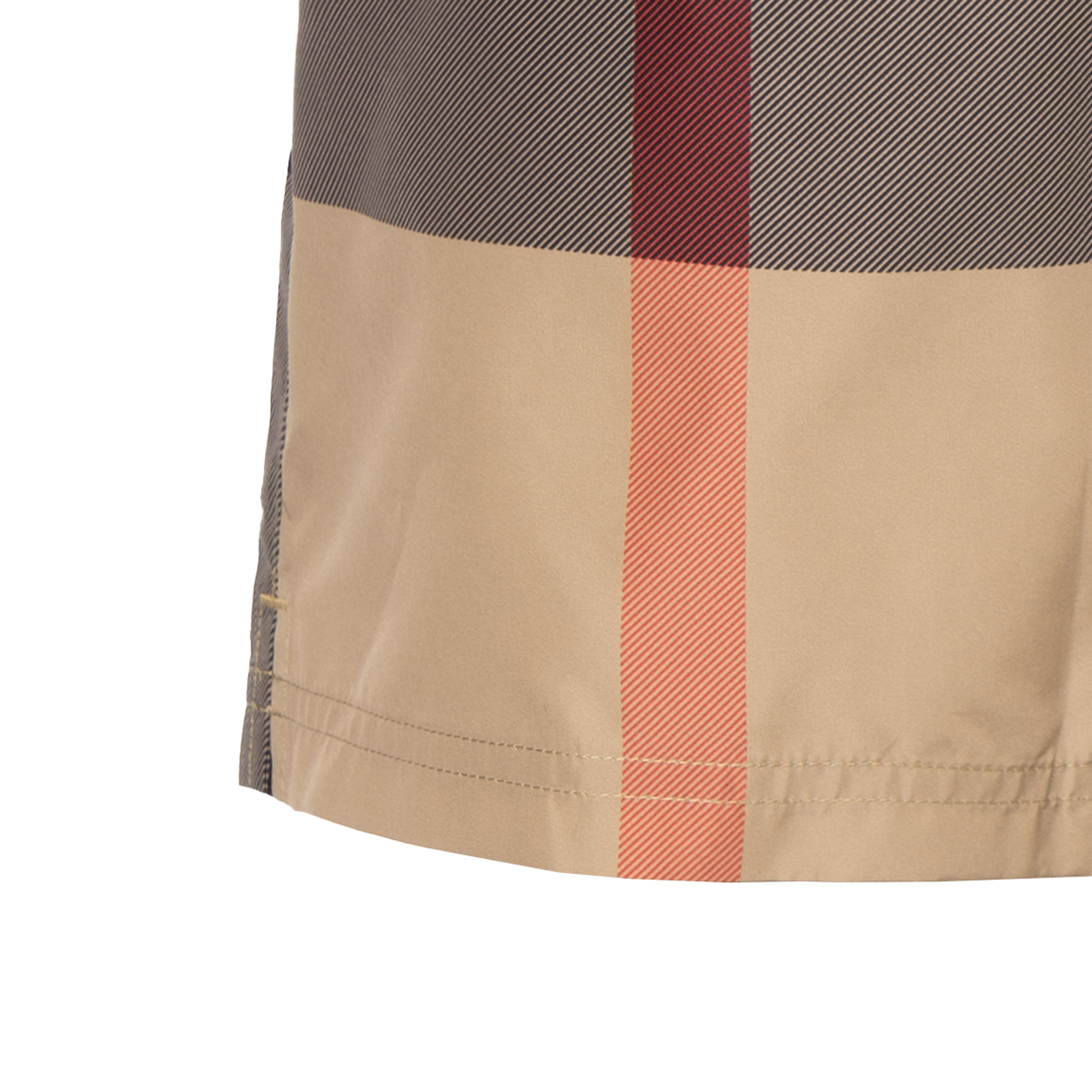 Details for Burberry 格紋中腰抽繩短褲 卡其色 80172941
