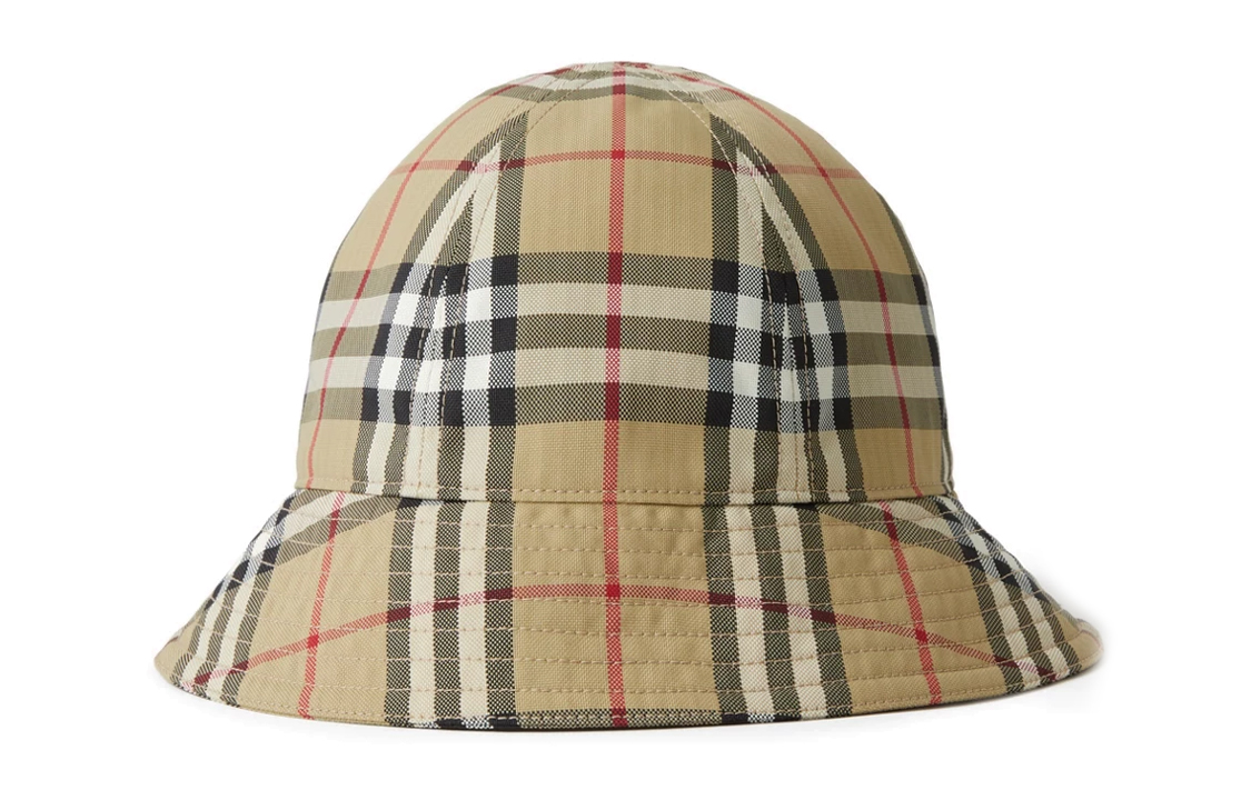 Burberry Check Pattern Nylon Bucket Hat for Men in Light Brown. 80711501