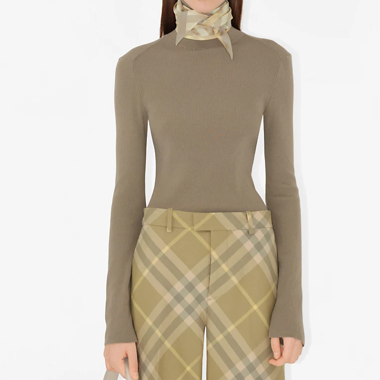 Burberry Check Pattern Scarf Unisex Linen Color 80833001 圖 4