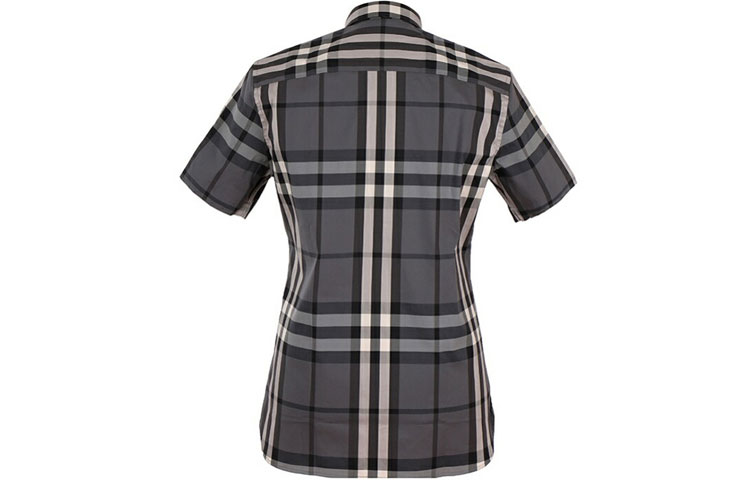 Burberry Check Pattern Short Sleeve Shirt - Gray 40039351 圖 3