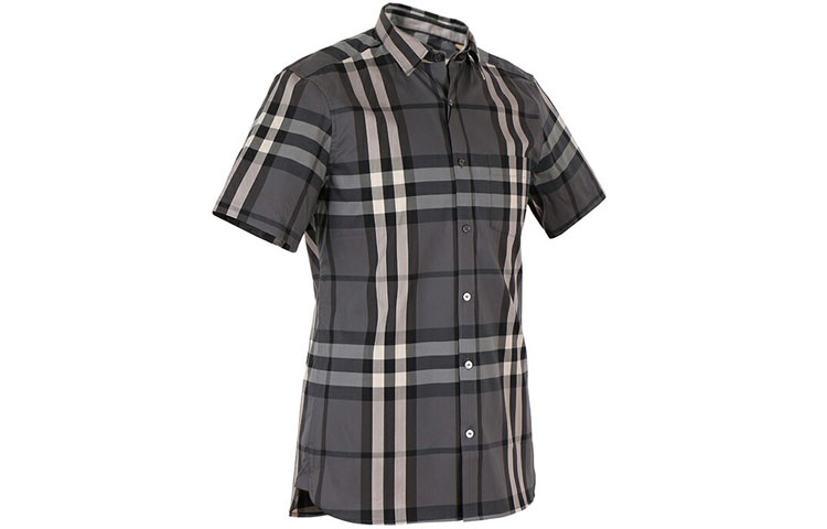 Burberry Check Pattern Short Sleeve Shirt - Gray 40039351 圖 4