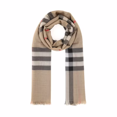 Burberry Check Pattern Wool Scarf Unisex Couple Style - Multiple Colors 8078779A7026
