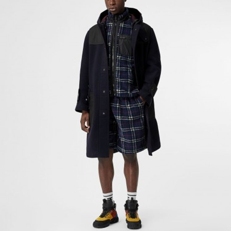 Burberry Check Pocket Zip-Up High Collar Jacket Blue 80163781 圖 4