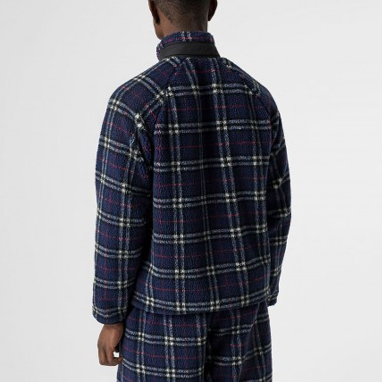 Burberry Check Pocket Zip-Up High Collar Jacket Blue 80163781 圖 6