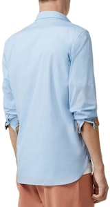 Burberry 格紋尖領長袖襯衫 男款 淺藍色 80087041 Lookbook Burberry 格紋尖領長袖襯衫 男款 淺藍色 80087041